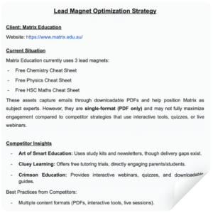 Lead Magnet Strategy